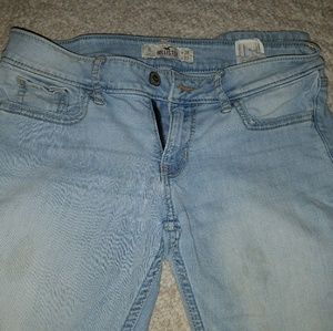 Hollister light washed jeans.
